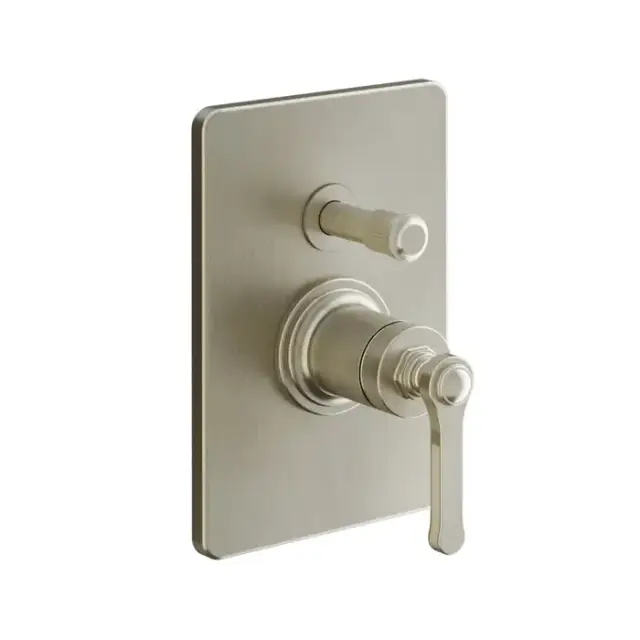 Gessi Venti20 Смеситель для душа, встраиваемый, с переключателем на 2 положения, внешняя часть, цвет: Finox Brushed Nickel