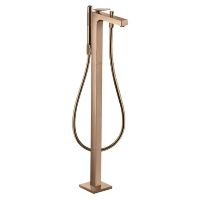 Axor Citterio Смеситель для ванны, напольный, с ручным душем, текстура, цвет: полированное красное золото