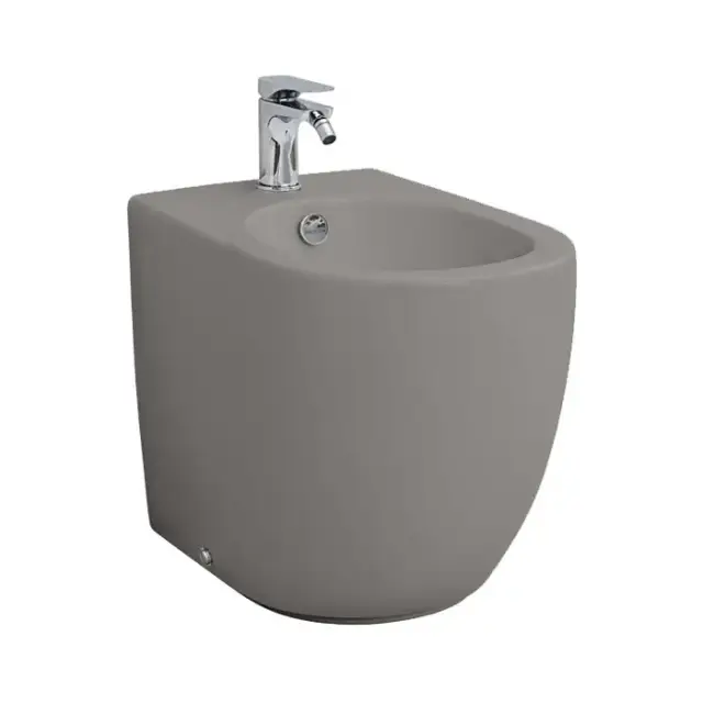 Artceram File 2.0 Биде напольное приставное 36х52 см, с креплениями, с 1 отв под смеситель, цвет: grigio