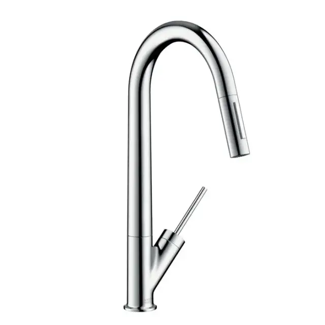 Axor Starck Однорычажный кухонный смеситель, выдвижной спрей, цвет: хром