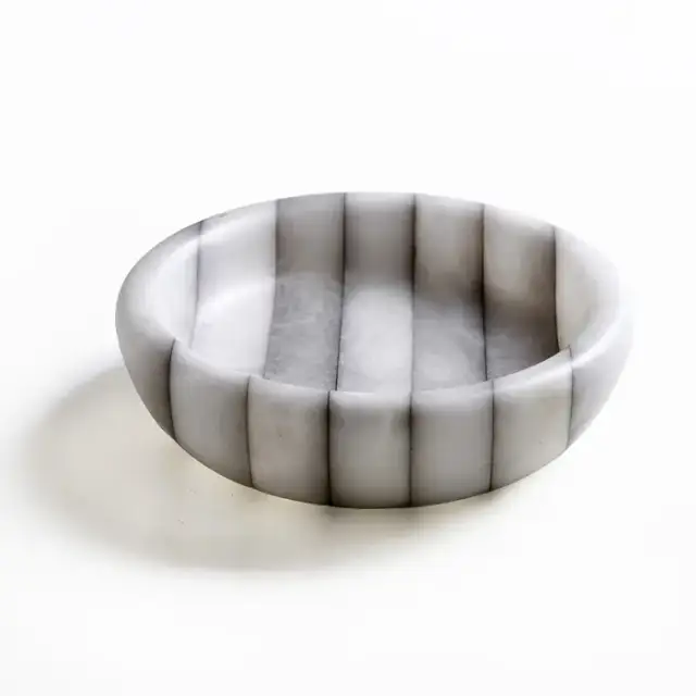 3SC RIGATO Мыльница настольная, цвет: натуральный ALABASTRO/хром