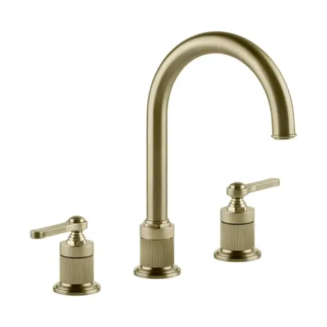 Gessi Venti20 Смеситель для раковины, на 3 отв., излив 17.2см., цвет: Brushed Brass PVD