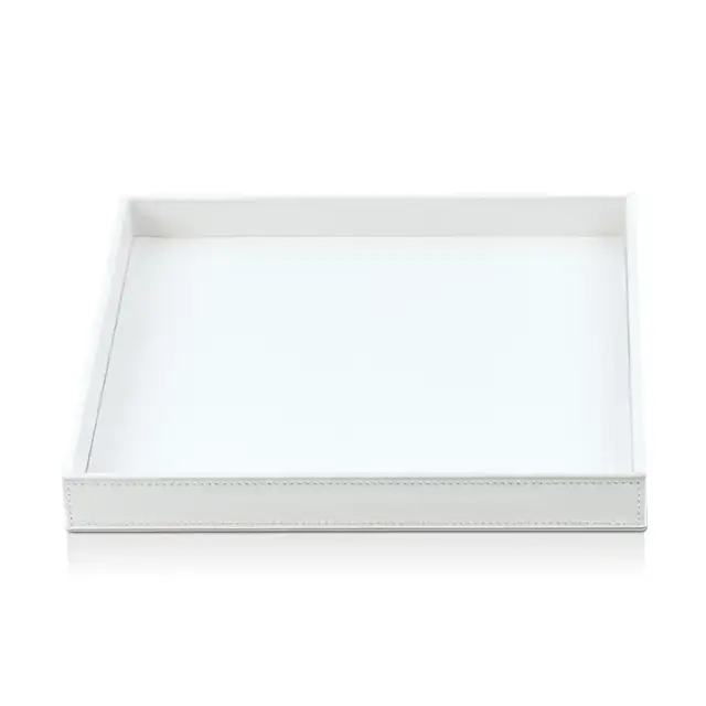 Decor Walther Brownie Tab Q Лоток универсальный 28x28см, настольная, цвет: белая кожа