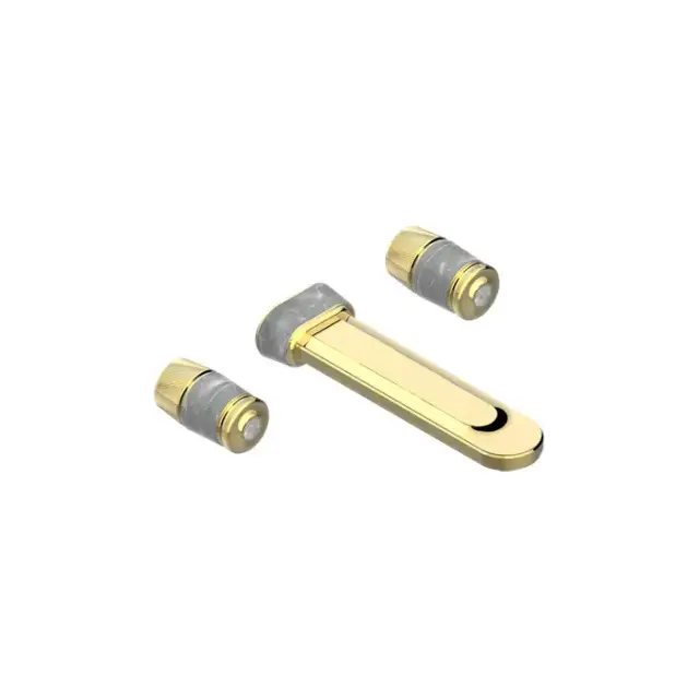 THG CORVAIR FIOR DI BOSCO Смеситель для раковины настенный, c 2 вентилями, внешняя часть, цвет: полированное золото