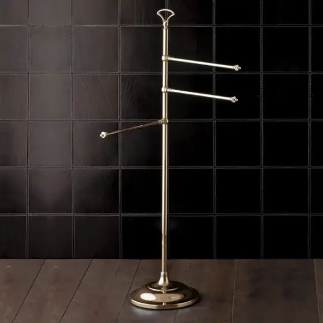 Devon&Devon Single Полотенцедержатель на подставке, напольный, цвет: золото