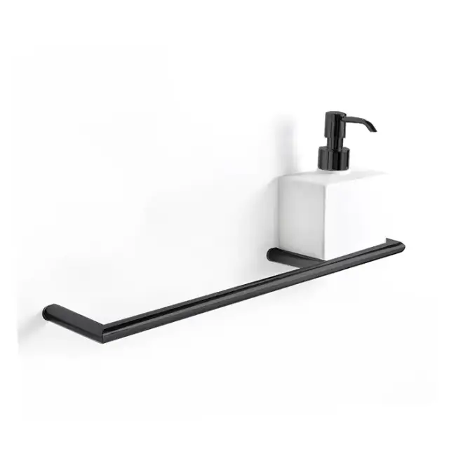 3SC Guy Полотенцедержатель и дозатор, 40см., справа, подвесной, композит Solid Surface, цвет: белый матовый/черный матовый