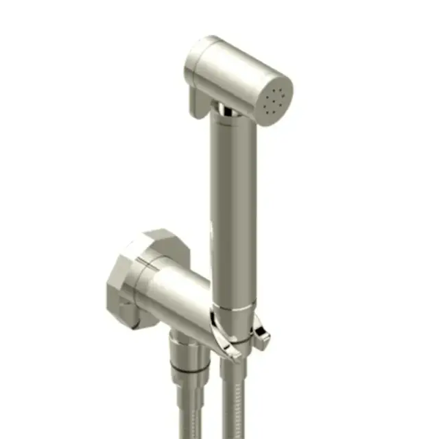 THG Les Ondes Гигиенический душ, с настенным держателем, подводом воды и шлангом 125см., цвет: Matt nickel