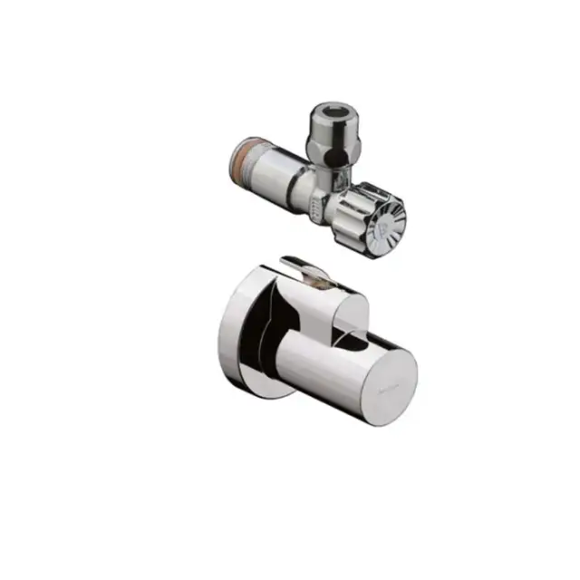 Hansgrohe Угловой вентиль,с декоративной накладкой, цвет: шлифованный никель