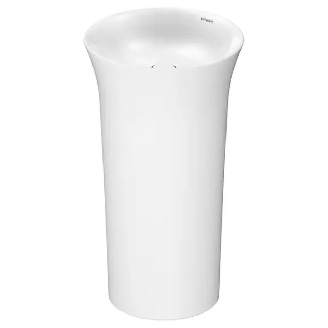 Duravit White Tulip Раковина напольная &Oslash;50х h90см., без перелива, без отв., WonderGliss, сифон, слив в пол, цвет: белый