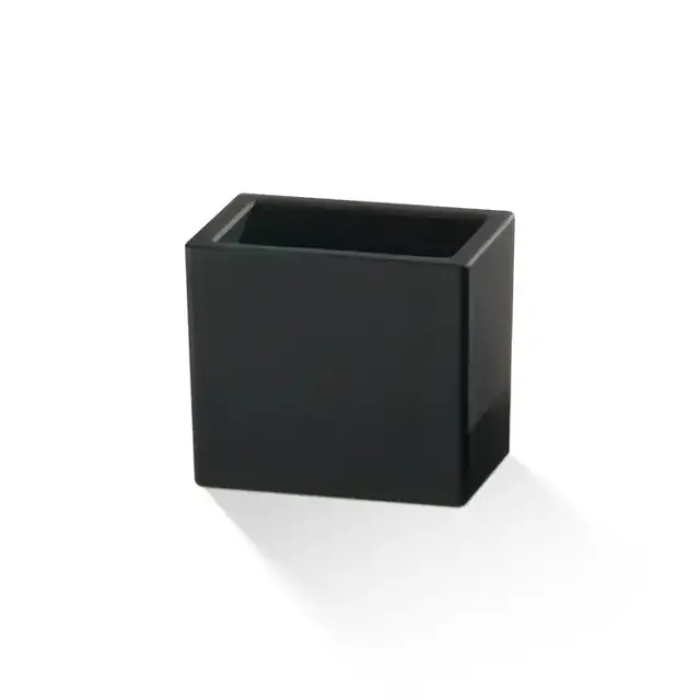 Decor Walther DW 946 Бокс универсальный 10.5x7x9см, стекло матовое, настольный, цвет: черный