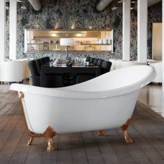 Knief Victorian Ванна отдельностоящая 174.5х83хh81/65см, цвет: белый/бронза