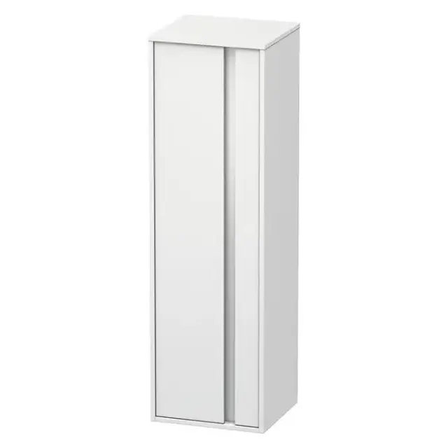 Duravit Ketho Шкаф высокий 40х36х132см, 1 дверка левая, 2 стекл полки, 1дерев полка, подвесной, цвет: белый матовый