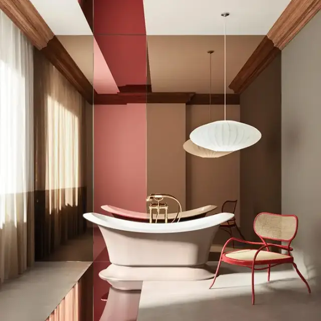 Gruppo Treesse Grand Soleil Ванна отдельностоящая 185x85см, цвет: бронза/белый