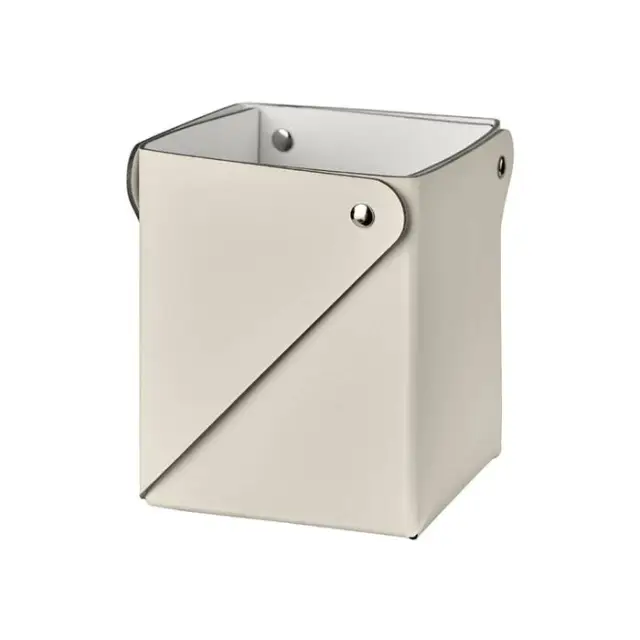 Colombo Adj Коробочка MIU, 7x7xH8 см , цвет: панна котта/белый