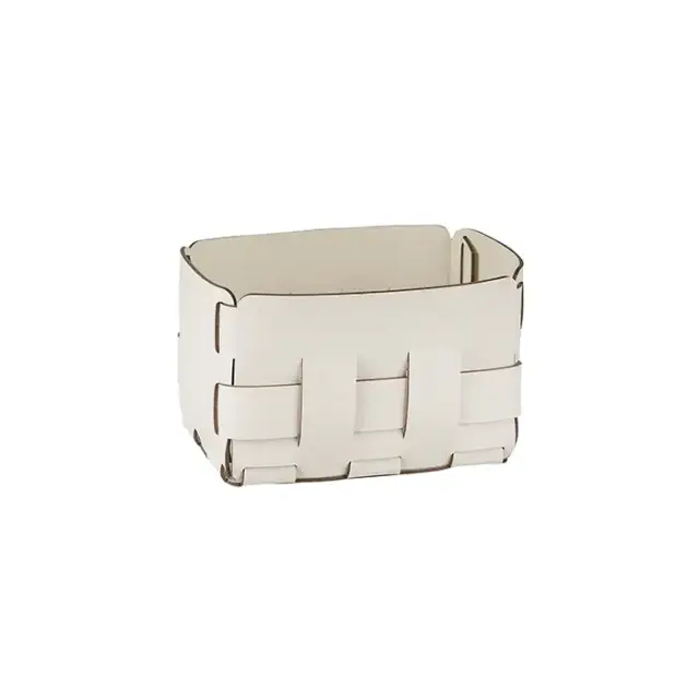 ADJ Корзинка Mini Bottega, 12x19xH13 см., цвет: белый/панна котта