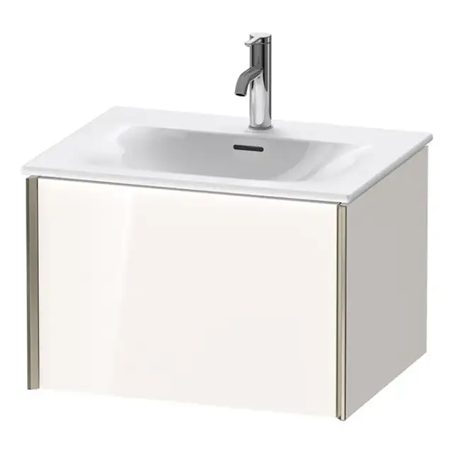Duravit XViu Тумба подвесная 61x48x39.7см, с раковиной, 1 ящик, цвет: белый глянцевый/champagne matt