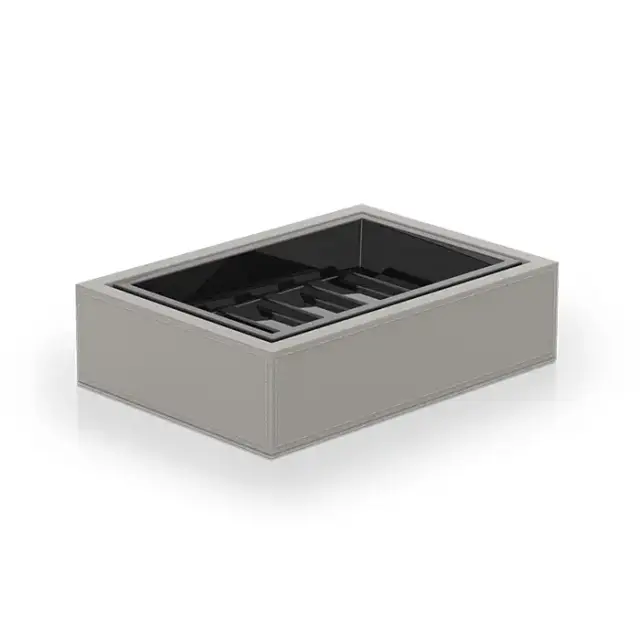 Decor Walther Brownie STS Мыльница настольная, искусственная кожа, цвет: тауп/черный