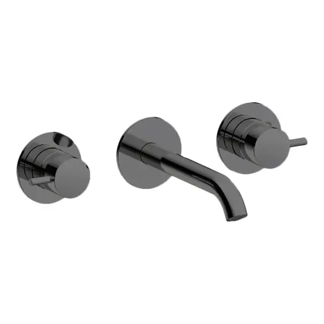 Almar Mixers Смеситель для раковины, настенный, цвет: черный металл брашированный PVD