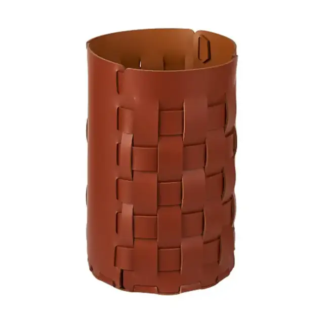 Colombo Adj Корзина для мусора Bottega D22xH35см., напольная, цвет: бордо/коньяк