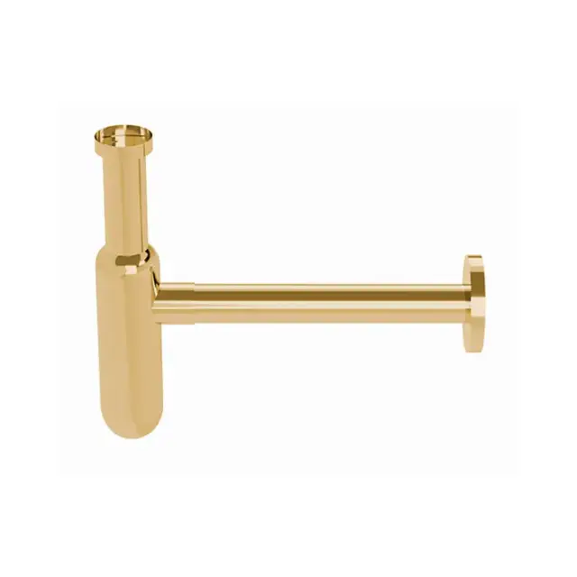 Kerasan Lux Сифон для раковины, дизайнерский, 1`1/4, цвет: золото