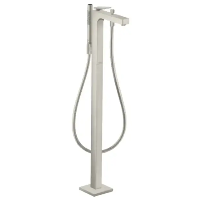 Axor Citterio Смеситель для ванны, напольный, с ручным душем, текстура, цвет: сталь