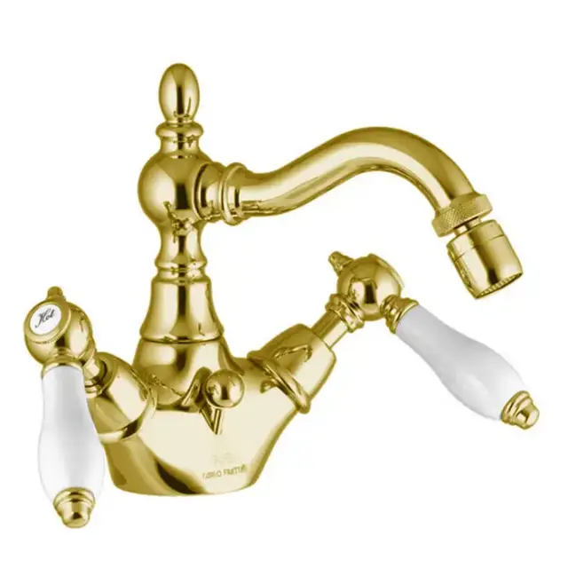 Fima Carlo Frattini Herend Смеситель для биде, на 1 отв., с донным клапаном, цвет: золото