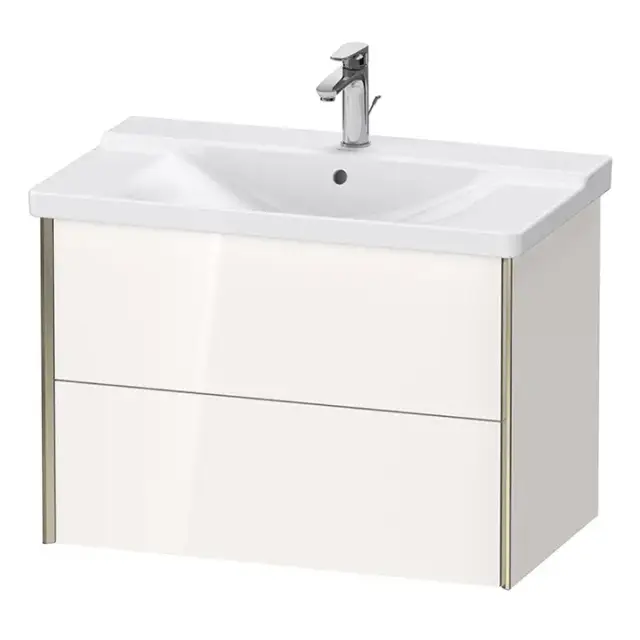 Duravit XViu Тумба подвесная 81x46.9x56.5м, с раковиной, 2 ящика, цвет: белый глянцевый/champagne matt