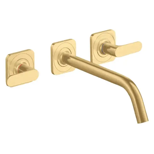 Axor Citterio M Смеситель для раковины, встраиваемый, излив: 22.6см., ручка: рычаг, цвет: шлифованное золото