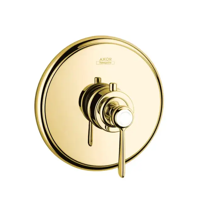 Axor Montreux Термостат 43 л / мин, встраиваемый, СМ (рычажные рук.), внешняя часть, цвет: полированное золото