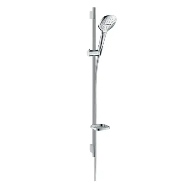 Hansgrohe Raindance Select E Душевой набор: штанга 90см., ручной душ 120, 3jet (Rain, RainAir, WhirlAir), EcoSmart, мыльница, шланг, цвет: хром