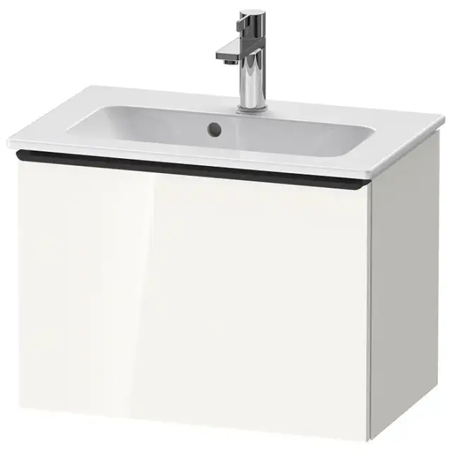 Duravit D-Neo Тумбочка подвесная Compact 61x37.2x44см., раковина, 1 ящик, цвет: белый высокоглянцевый