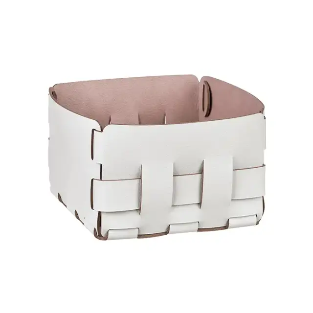 Colombo Adj Корзинка Mini Bottega, 19x19H13 см , цвет: устричный/пепельная роза