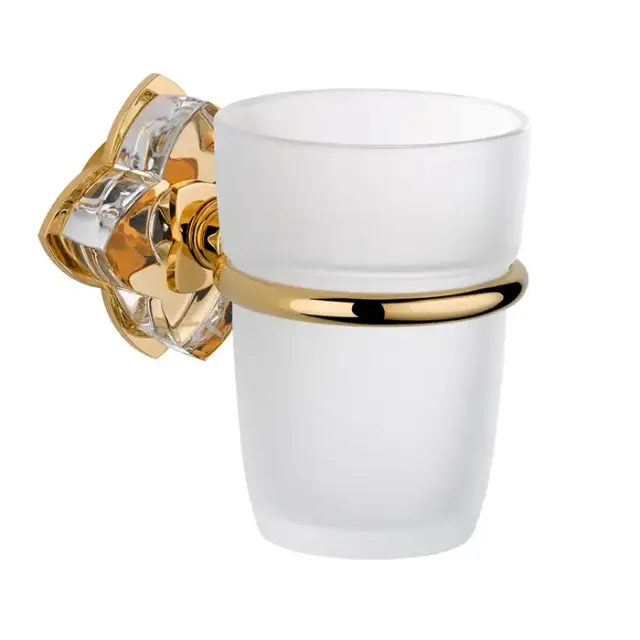 THG Pétale de cristal clair Стакан, подвесной, цвет: золото/прозрачный хрусталь