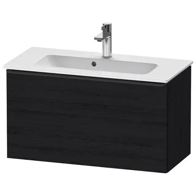 Duravit D-Neo Тумбочка подвесная Compact 81x37.2x44см., раковина, 1 ящик, цвет: Black Oak