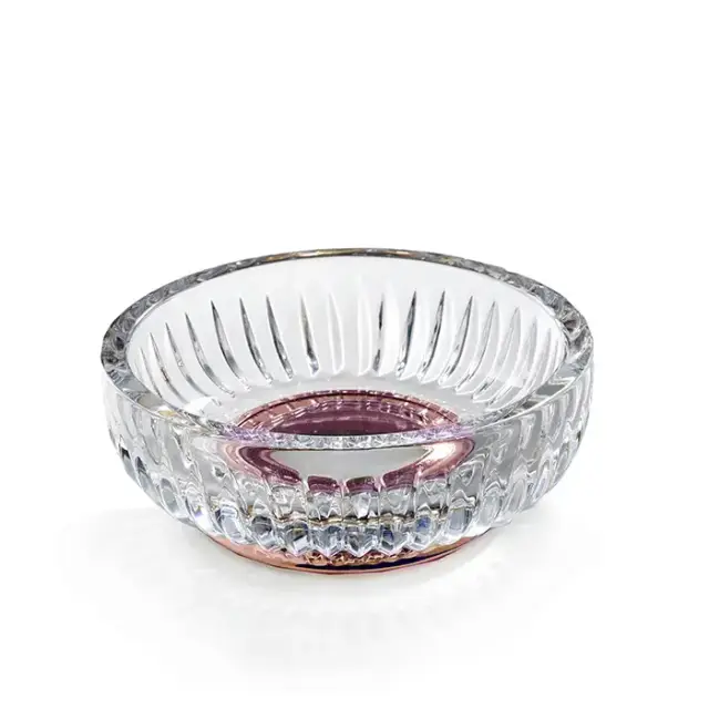 3SC Elegance Мыльница настольная, цвет: прозрачный хрусталь/oro rosa lucido