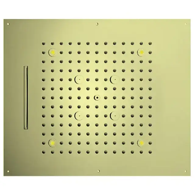 BOSSINI DREAM/3 Верхний душ 570 x 470 мм, 3 режима (дождь, каскад, туман), с 4 LED RGB, блок питания/управления, Cromoterapia, цвет: золото
