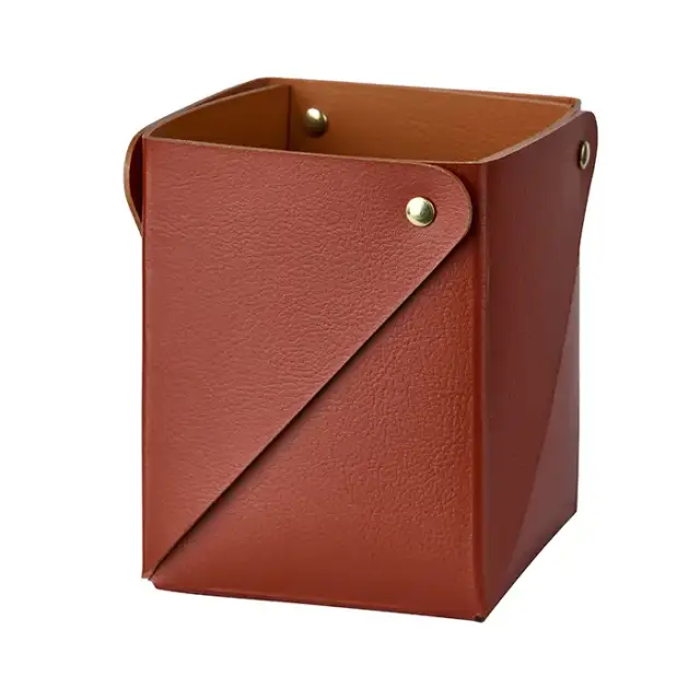 Colombo Adj Коробочка MIU, 7x7xH8 см , цвет: бордо/коньяк