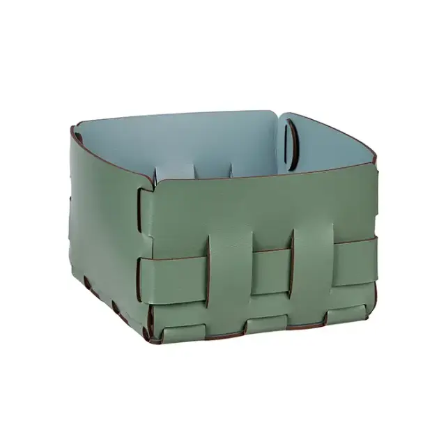 Colombo Adj Корзинка Mini Bottega, 19x19H13 см , цвет: эвкалипт/небесный