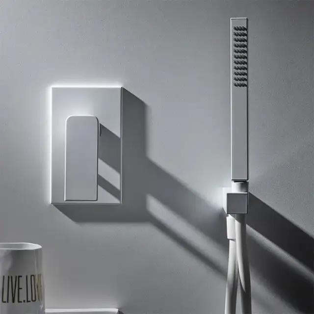 Fima Carlo Frattini Fit F3389X1BS Однорычажный смеситель для ванны и душа, на 1 источник, встраиваемый, цвет: белый матовый