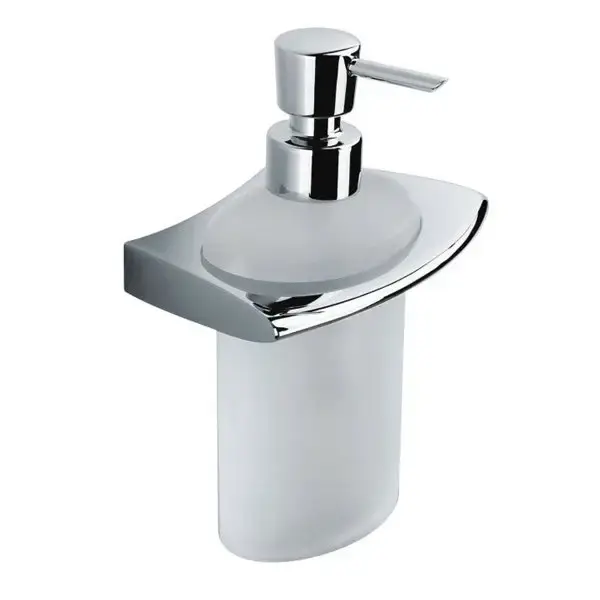 Colombo Land Дозатор для жидкого мыла, подвесной, цвет: хром/матовое стекло