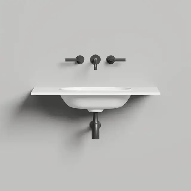 Salini Onda Plus Essentials Раковина 80х50х14см., подвесная, 1 отв., цвет: белый матовый