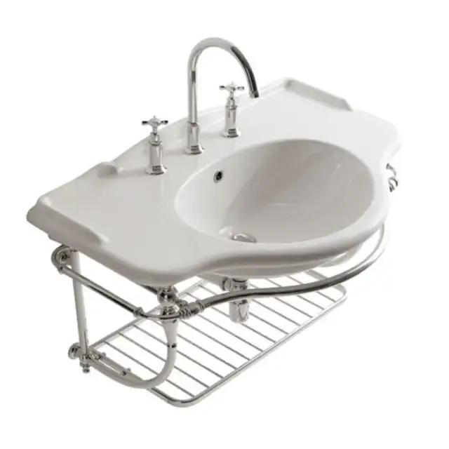 Globo Paestum Консоль подвесная 110x60x60см, с раковиной на 1 отв., хромированная