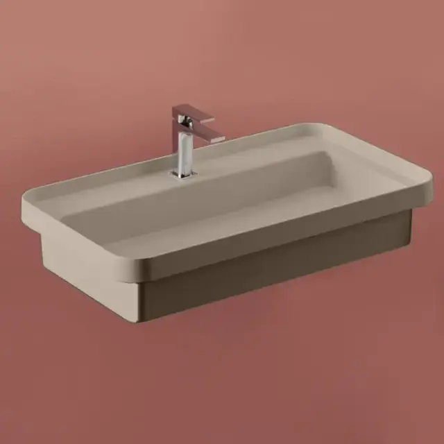 Artceram Fuori Scala Раковина 80х45 см, с 1 отв., встраиваемая, без перелива, цвет: matera