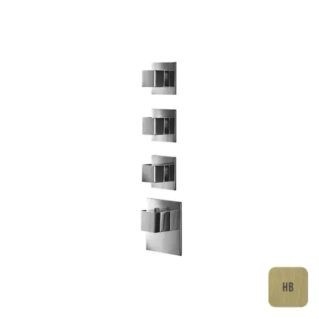 Almar High Flow Смеситель для душа, встраиваемый, термостатический, цвет: латунь брашированная PVD