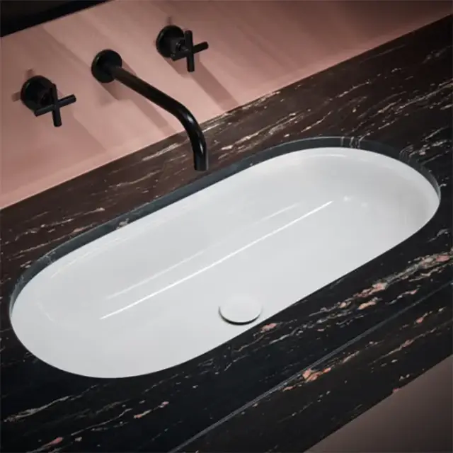 Bette Comodo Раковина 77.4х38х12см., встраиваемая под столешницу, без отв., BetteGlasur&reg; Plus, цвет: белый