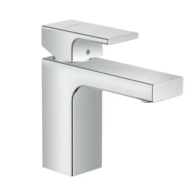Hansgrohe Vernis Shap Смеситель для раковины, излив 100 мм, с донным клапаном, цвет: хром