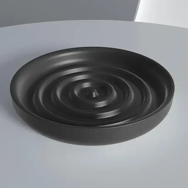 Salini Gocce Мыльница настольная, S-Stone, цвет: черный матовый