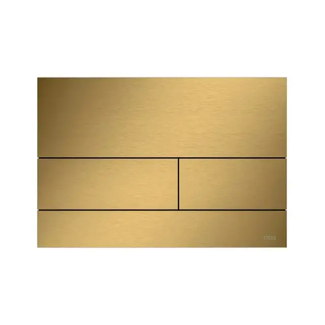 TECEsquare II, панель смыва с двумя клавишами металлическая, цвет: сатин позолоченный