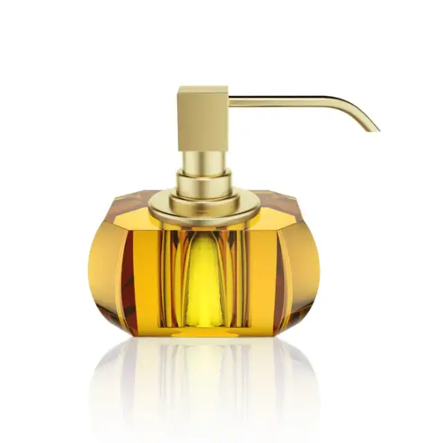 Decor Walther Kristall SSP Дозатор для мыла, настольный, цвет: хрусталь/золото матовое