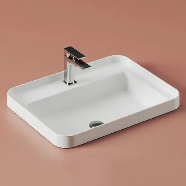 Artceram Fuori Scala Раковина 60х45 см, встраиваемая, с 1 отв.под смеситель,без перелива, цвет: белый матовый